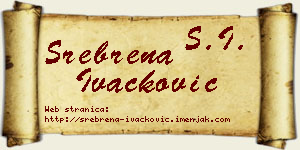 Srebrena Ivačković vizit kartica